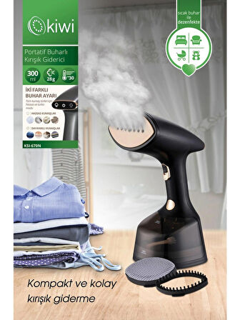 Kiwi Ksı-670N 1800W Portatif Buharlı Kırışıklık Giderici - Paslanmaz Çelik Buhar Çıkışı