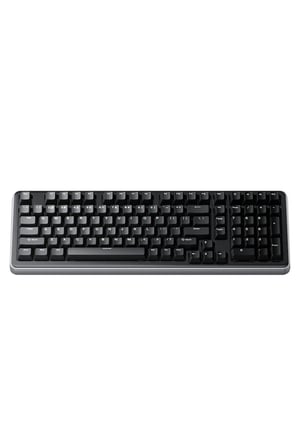 AC100 Kablolu Profesyonel Oyuncu Klavyesi-Beyaz Işıklı-MONOBLOK ALÜMİNYUM KASA-Gift Switch - Coiled Kablo Hediyeli