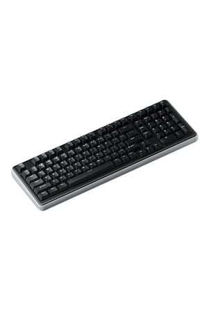 AC100 Kablolu Profesyonel Oyuncu Klavyesi-Beyaz Işıklı-MONOBLOK ALÜMİNYUM KASA-Gift Switch - Coiled Kablo Hediyeli