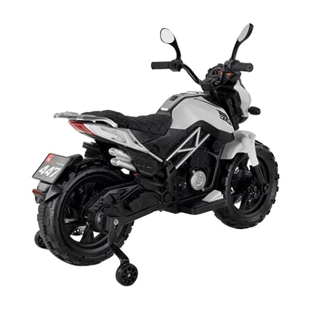 447 Motocross Akülü Motosiklet Beyaz