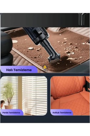 22000 PA HEPA Filtreli Güçlü Emiş Ev Araba Oto Kablosuz Şarjlı Araç Süpürge Vakum Hava Üfleme Pompa