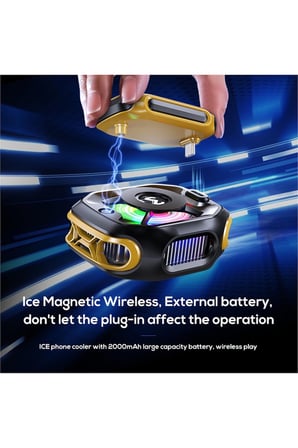 Memo Cx12 E Sporcu -15 Derece Powerbanklı Kablo Destekli Magsafe Rgb Telefon Soğutucu Fan Tablet Fan