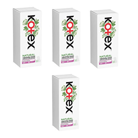 Kotex Natural Normal Günlük Ped 28'li %100 Doğal Pamuk 4 ADET