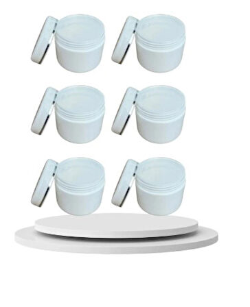 6'lı 25 gr Parlak Şeritli Pomad Kutusu – Krem, Merhem ve Kozmetik Ürün Saklama Kabı