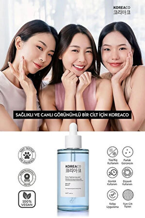 KOREACO Aha & Bha Canlandırıcı & Gözenek Sıkılaştırıcı Ve Nemlendirici (AHA%10-BHA%2) Ampoule