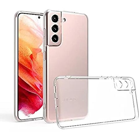 Samsung Galaxy S21 Plus Kamera Korumalı Şeffaf Yumuşak Silikon