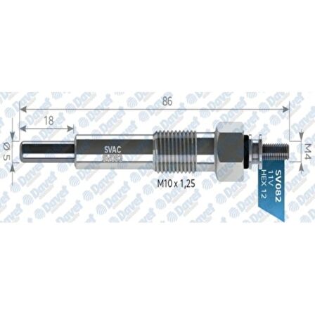 Kizdirma Bujisi 11v Astra-combo-corsa 1,5d1,7d-214043, 12 14 043, 93183739,