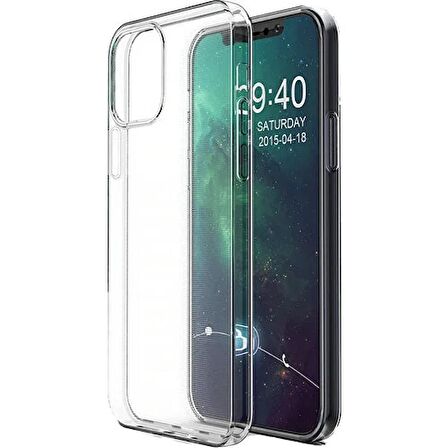 Iphone 12 Mini Kamera Korumalı Şeffaf Yumuşak Silikon
