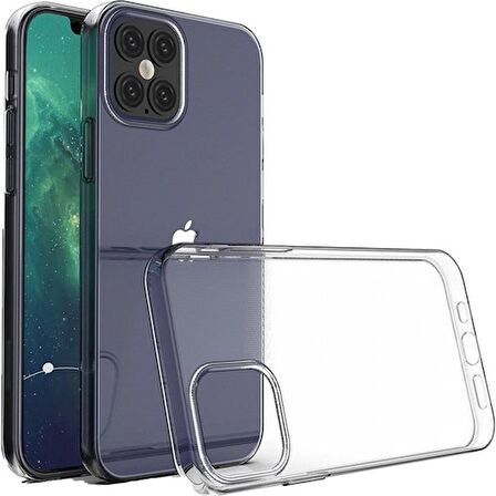 Iphone 12 Mini Kamera Korumalı Şeffaf Yumuşak Silikon
