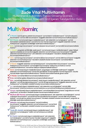 Zade Vital Multivitamin 30 Kapsül