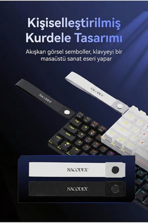 NK61 Red Switch Kablolu Hot-Swap Klavye-Rainbow Aydınlatma-Taşıma Bandı