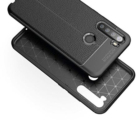 Gpack Xiaomi Redmi Note 8 Kılıf Niss Silikon Deri GörünümlüNano Glass
