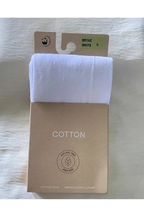 Beyaz Cotton Kadın Külotlu Çorap Pamuklu & Mat 60 Den Pantyhose