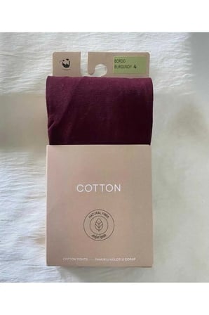 Bordo Cotton Kadın Külotlu Çorap Pamuklu & Mat 60 Den Pantyhose