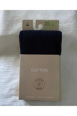 Siyah Cotton Kadın Külotlu Çorap Pamuklu & Mat 60 Den Pantyhose