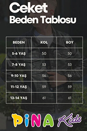 Erkek Çocuk Mevsimlik Deri Ceket DC.0001
