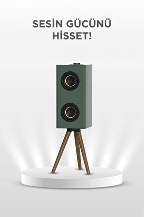 Kablosuz Hoparlör 24W Çift Sürücü, 3000mAh Batarya, Taşınabilir Ayaklı Speaker