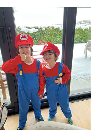 Super Mario Kostum - Super Mario Kostüm 105-125 cm