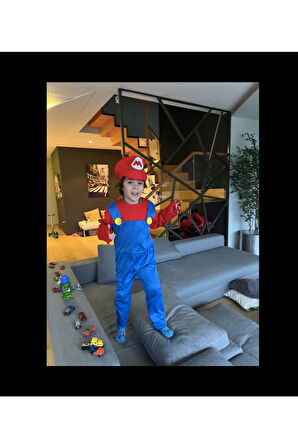 Super Mario Kostum - Super Mario Kostüm 105-125 cm