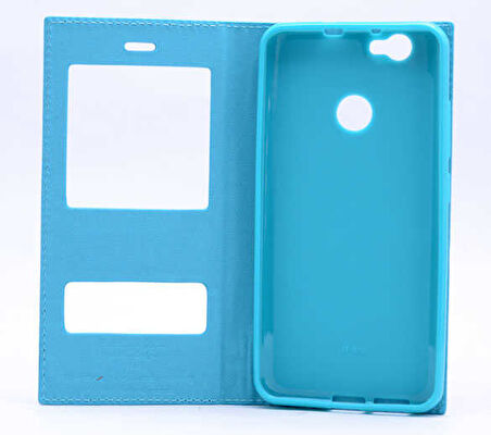 Huawei P9 Lite Mini Kılıf Elite Pencereli Kapaklı Kılıf