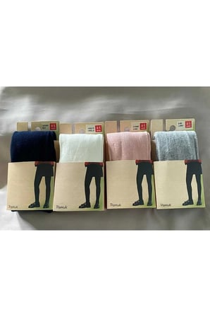 Pamuklu 4'LÜ Kız Çocuk Cotton Renkli Külotlu Çorap