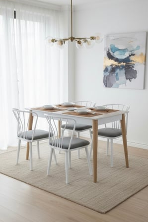 DFY101 MDF Yemek Masası Modern Minimalist Mutfak Salon Masası Şık Kullanışlı Dekoratif Tasarım