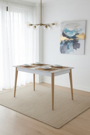 DFY101 MDF Yemek Masası Modern Minimalist Mutfak Salon Masası Şık Kullanışlı Dekoratif Tasarım