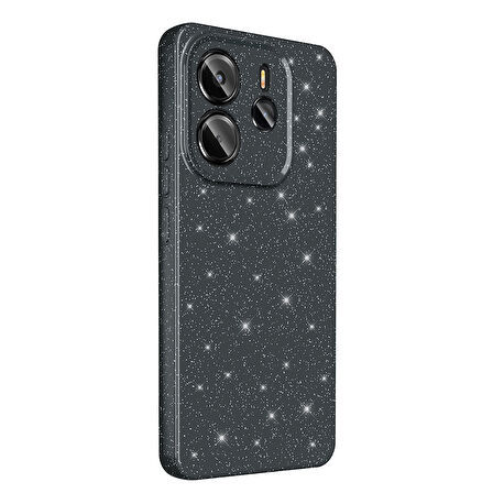 Xiaomi Redmi Note 14 5G Kılıf Kamera Korumalı Simli Parıltılı Lüks Silikon