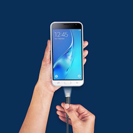 Global PSM26 Type-C 2.4A Led Aydınlatmalı Hızlı Şarj ve Data Kablosu