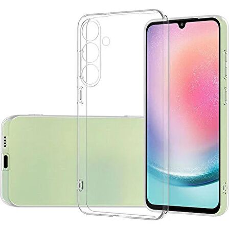 Samsung Galaxy S24 Kamera Korumalı Şeffaf Yumuşak Süper Silikon