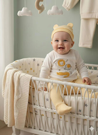 Babycan Laura Baby 3 Lü Bebek Zıbın Takımı 