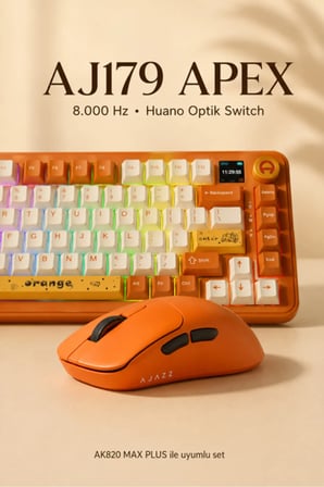 AK820 MAX PLUS Avocado Switch RGB Klavye ve AJ179 APEX Mouse Seti Turuncu