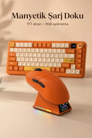 AK820 MAX PLUS Avocado Switch RGB Klavye ve AJ179 APEX Mouse Seti Turuncu