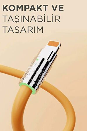 Torima 3in1 Type C- Lightning- Micro Usb Silikon 3.0A 1.5M Şarj ve Data Kablosu 