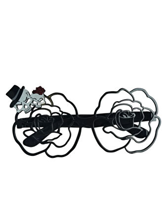 Parti Gözlükleri İSKELET GÜLLÜ TEMALI SİYAH