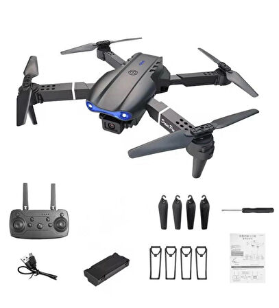 E99 Katlanabilir Drone, Profesyonel HD Kamera, Wifi, FPV Fotoğraf Quadcopter Selfie Drone