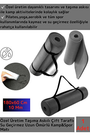 Premium Seri Su Geçirmez Taşıma Askı Çift Taraflı Kamp Zemin Çadır Uyku Matı Yer Minderi 10Mm Kalın
