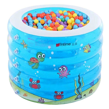 Baby Spa Derin Desenli 4 Boğumlu Şişme Bebek Havuzu 100x60 Cm.