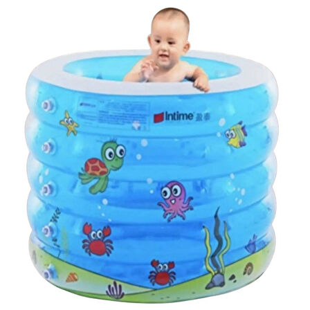Baby Spa Derin Desenli 4 Boğumlu Şişme Bebek Havuzu 100x60 Cm.