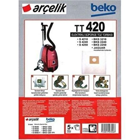 Arçelik S 4240 C Bez Toz Torbası   10 ADET