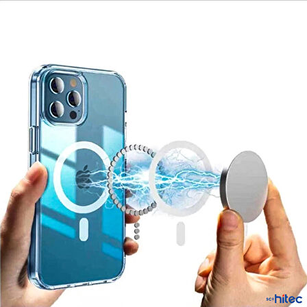 Global İphone 12 Pro Max Magsafe Özellikli Şeffaf Kılıf
