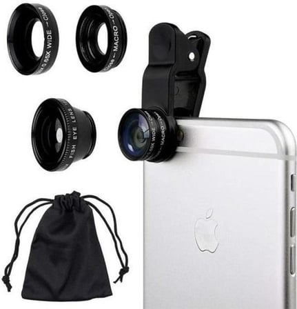  Geniş Açı Balık Gözü Lens Seti Balıkgözü Makro Telefon Lensi Universal