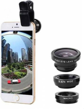  Geniş Açı Balık Gözü Lens Seti Balıkgözü Makro Telefon Lensi Universal