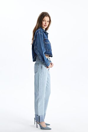 Açık Mavi Straight Fit Jean