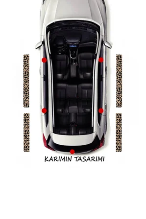 Leopar Desen Kapı Eşiği Sticker 4 Parça – Karbon Kaplama Çizilmeye Dayanıklı Premium Set Kadınlara Özel Tasarım