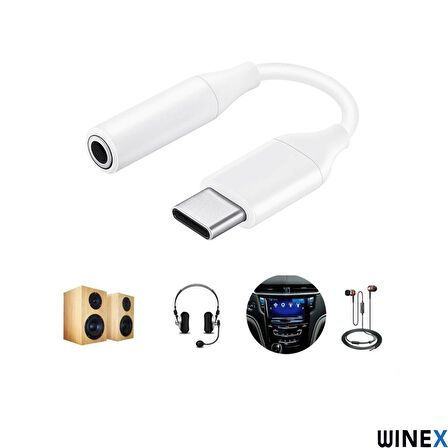 Global UC10 Type-C to 3.5mm Jack Dönüştürücü Adaptör Beyaz WNE0066