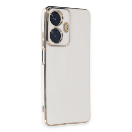 Realme C55 Kılıf Volet Silikon - Beyaz