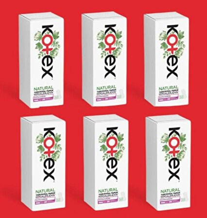 Kotex Natural Normal Günlük Ped 28'li %100 Pamuk Ped 6 Adet