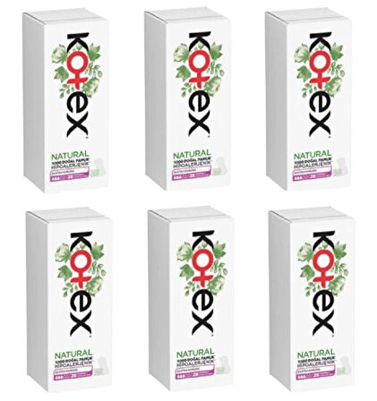 Kotex Natural Normal Günlük Ped 28'li %100 Pamuk Ped 6 Adet