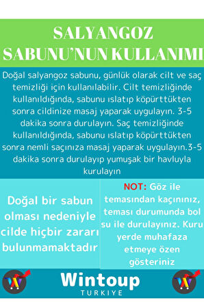 Özel Üretim %100 Doğal Organik Güzel Kokulu Salyangoz Sabunu El Yüz Saç Vücut Cilt Sabunu 2 Adet